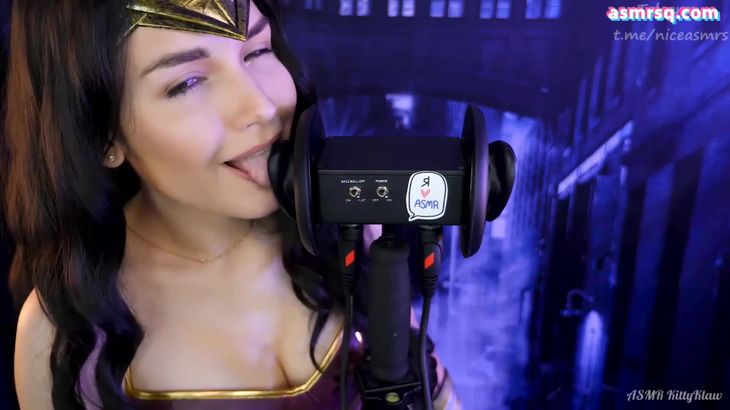 [在线ASMR][kitty]ASMR扮演神奇女侠舔耳