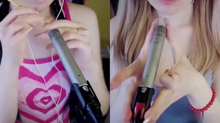 [在线ASMR][aki秋水ASMR]秋水充电福利怼脸孔雀鱼采耳视觉触发哄睡视频集 19